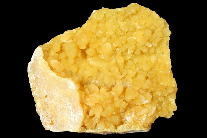 Fluorescent, Yellow Calcite Crystal Cluster - South Dakota #129708